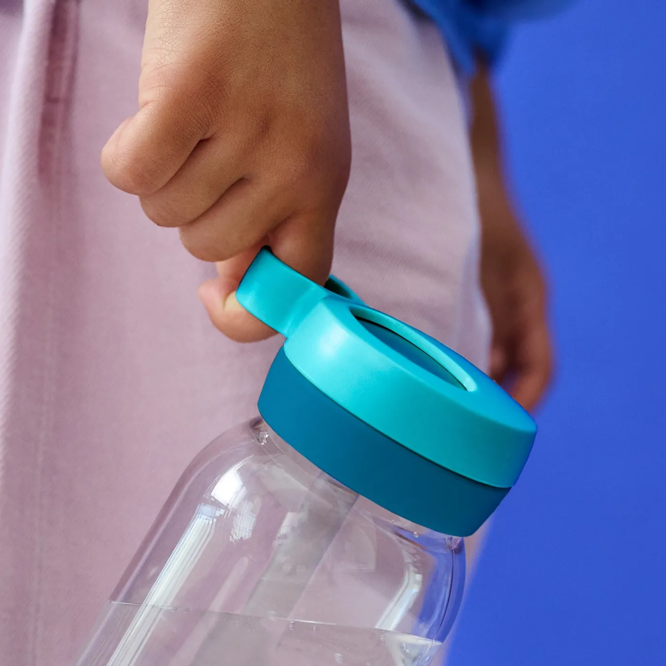 Campus Trinkflasche mit Trinkhalm 450 ml - Cool blue