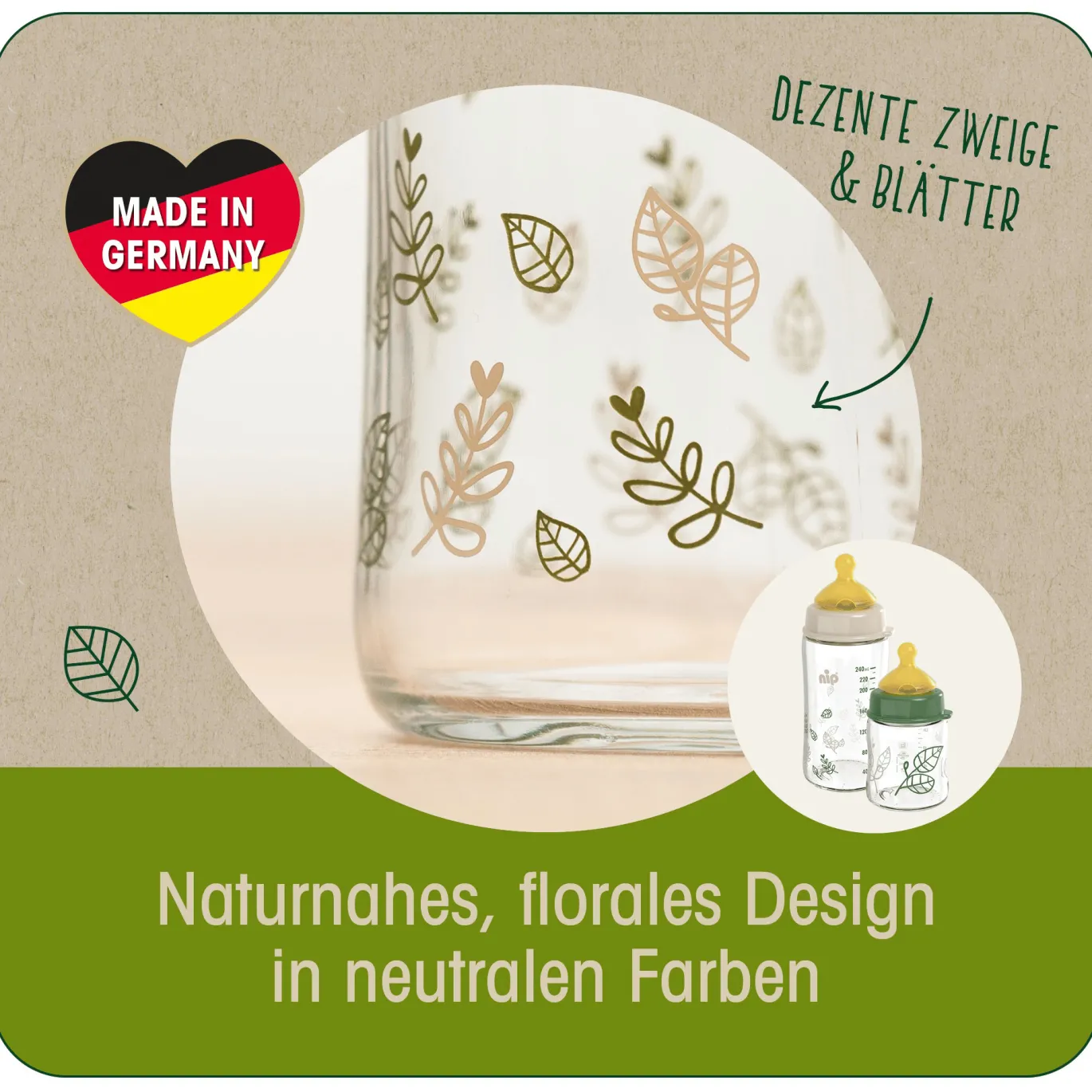 Cherry® Green Weithalsflasche 120 ml