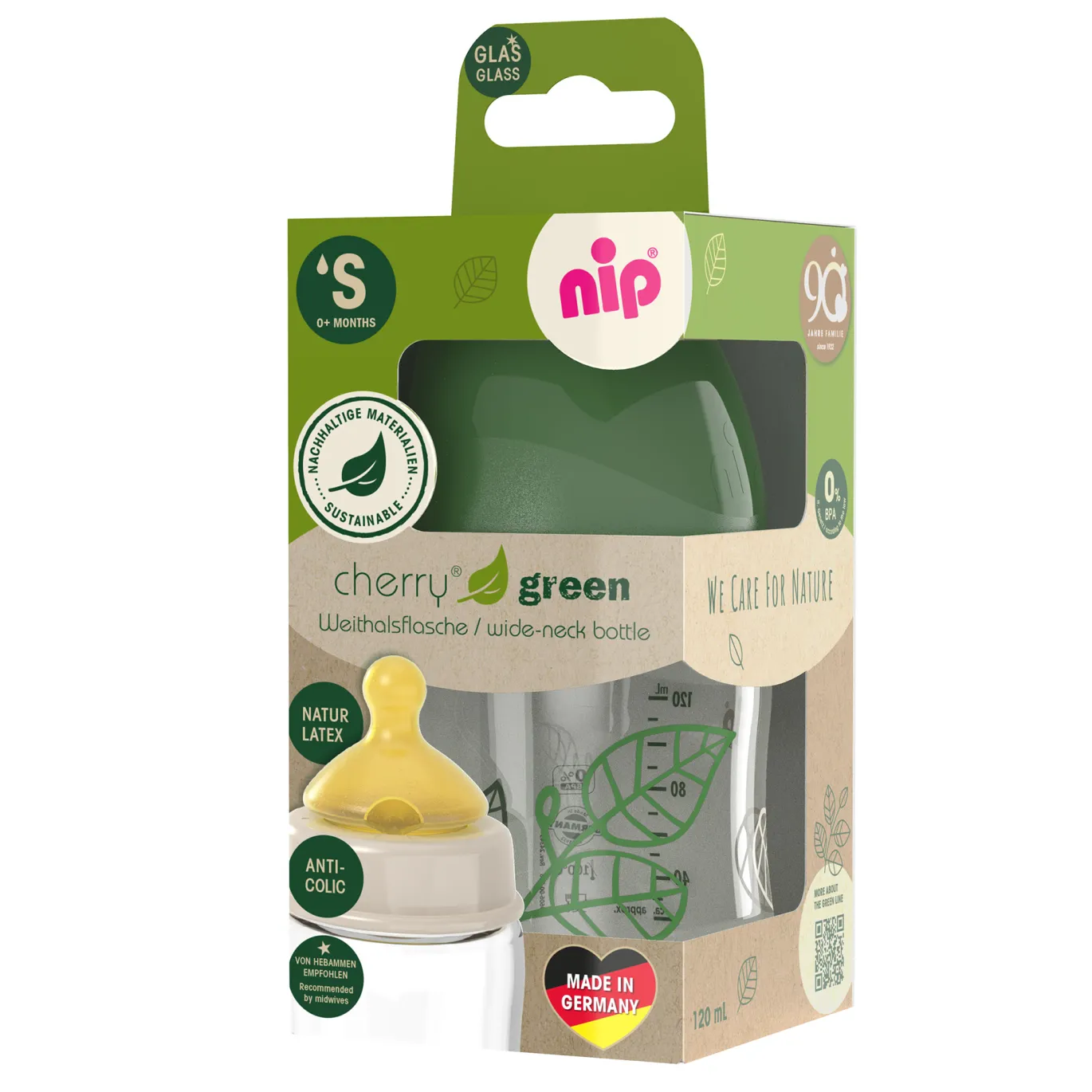 Cherry® Green Weithalsflasche 120 ml
