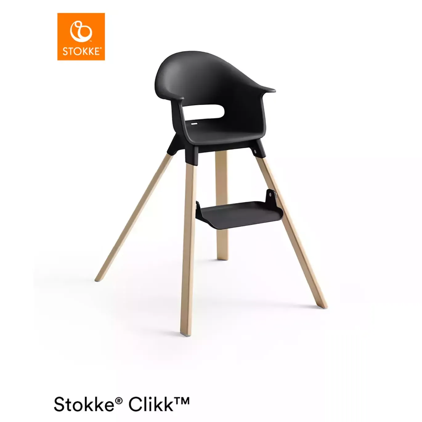 Clikk™ Hochstuhl Black Natural