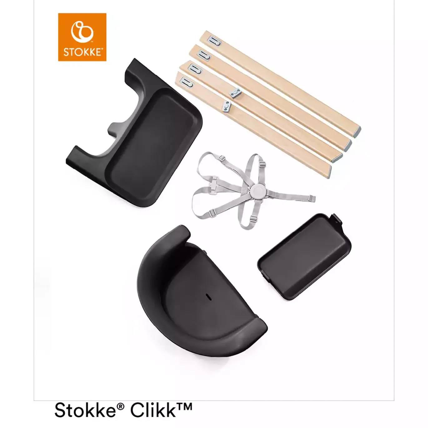 Clikk™ Hochstuhl Black Natural