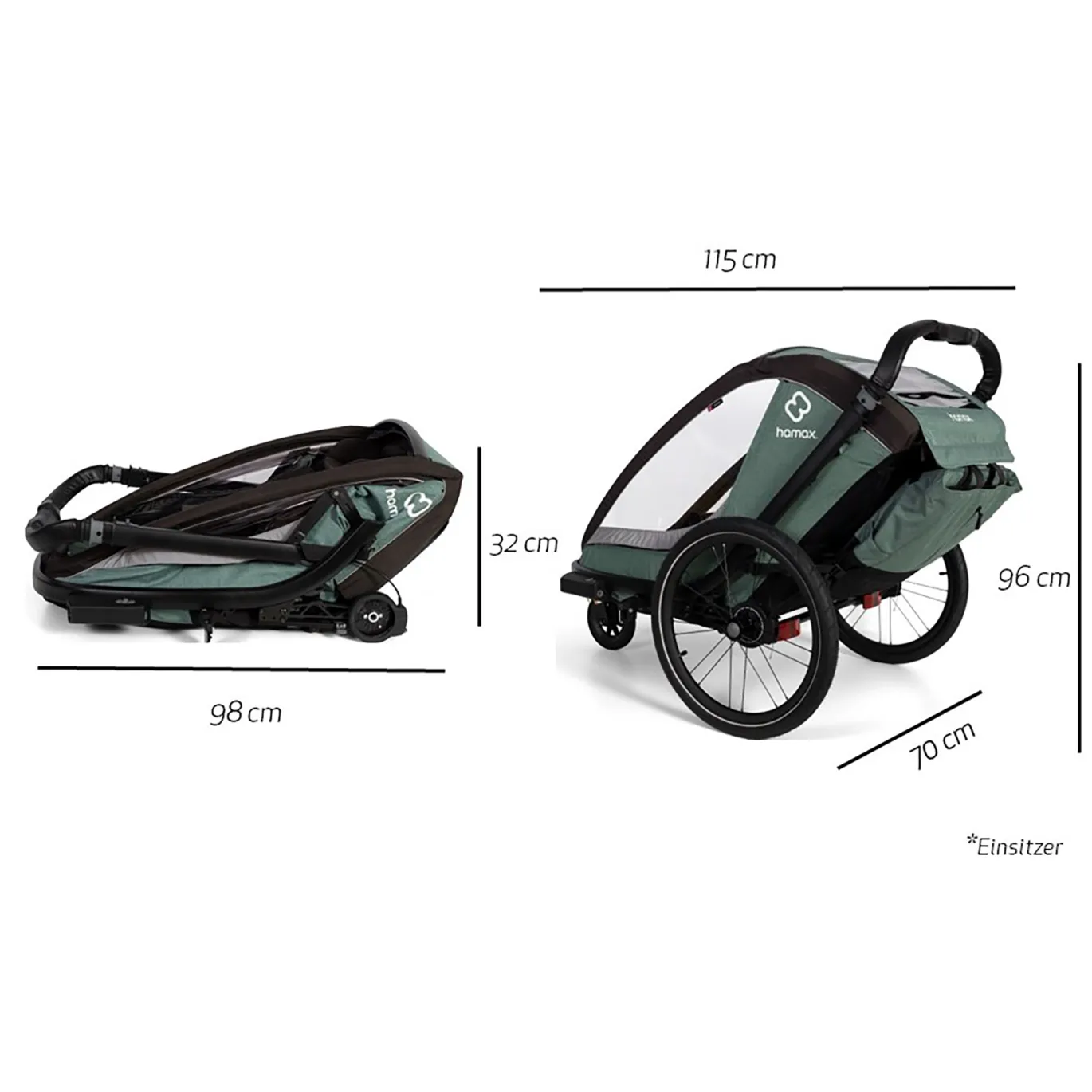Cocoon One Einsitzer Green/Black