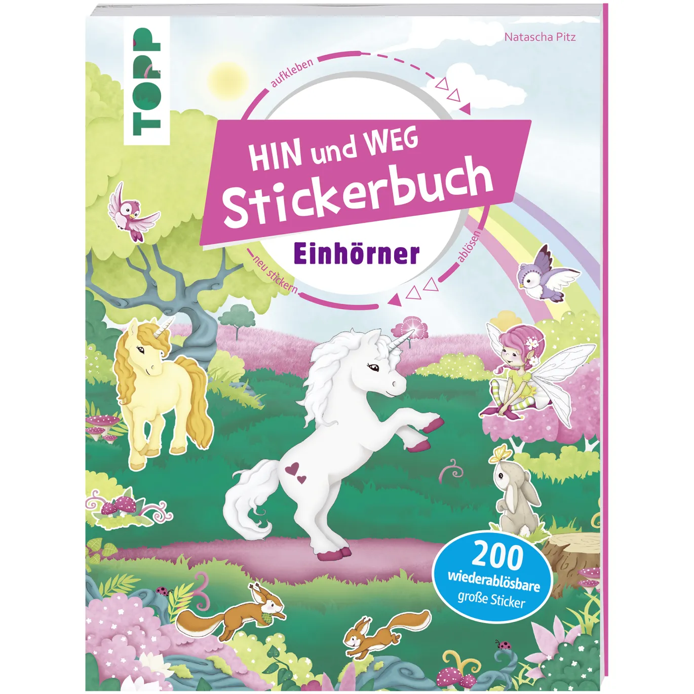 Das Hin und weg Stickerbuch - Einhörner