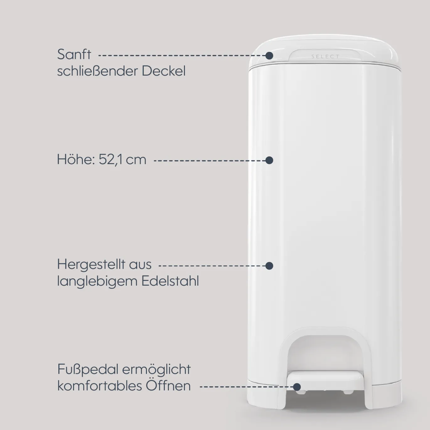 Diaper Genie Windeleimer Select Lilly White