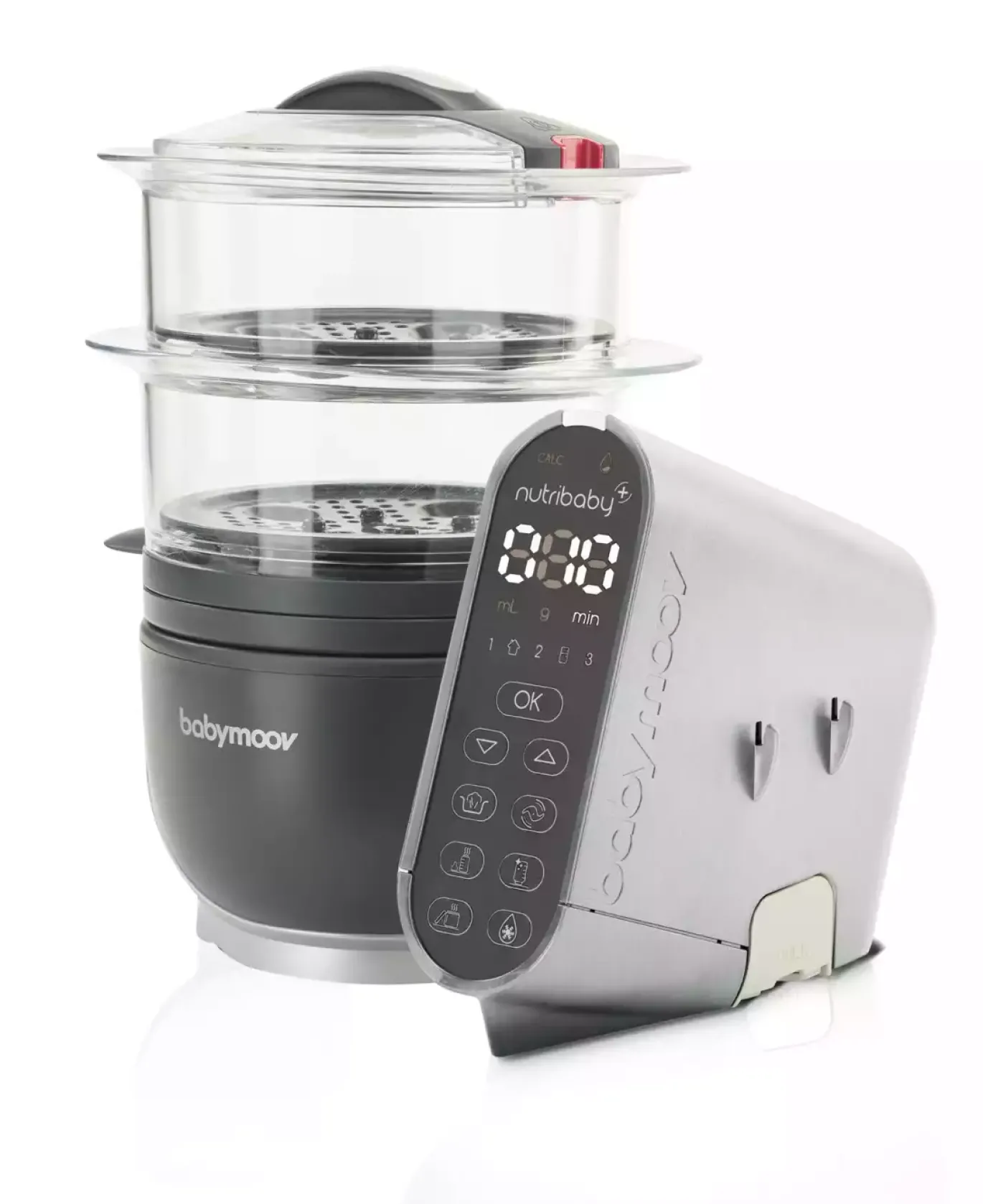 Displaygehäuse Nutribaby + Aluminium-Effekt