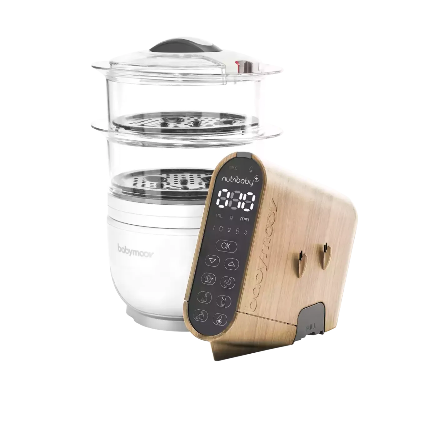 Displaygehäuse Nutribaby + Holz-Effekt