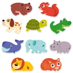 Djeco Lernspiele: Puzzle duo: Tiere