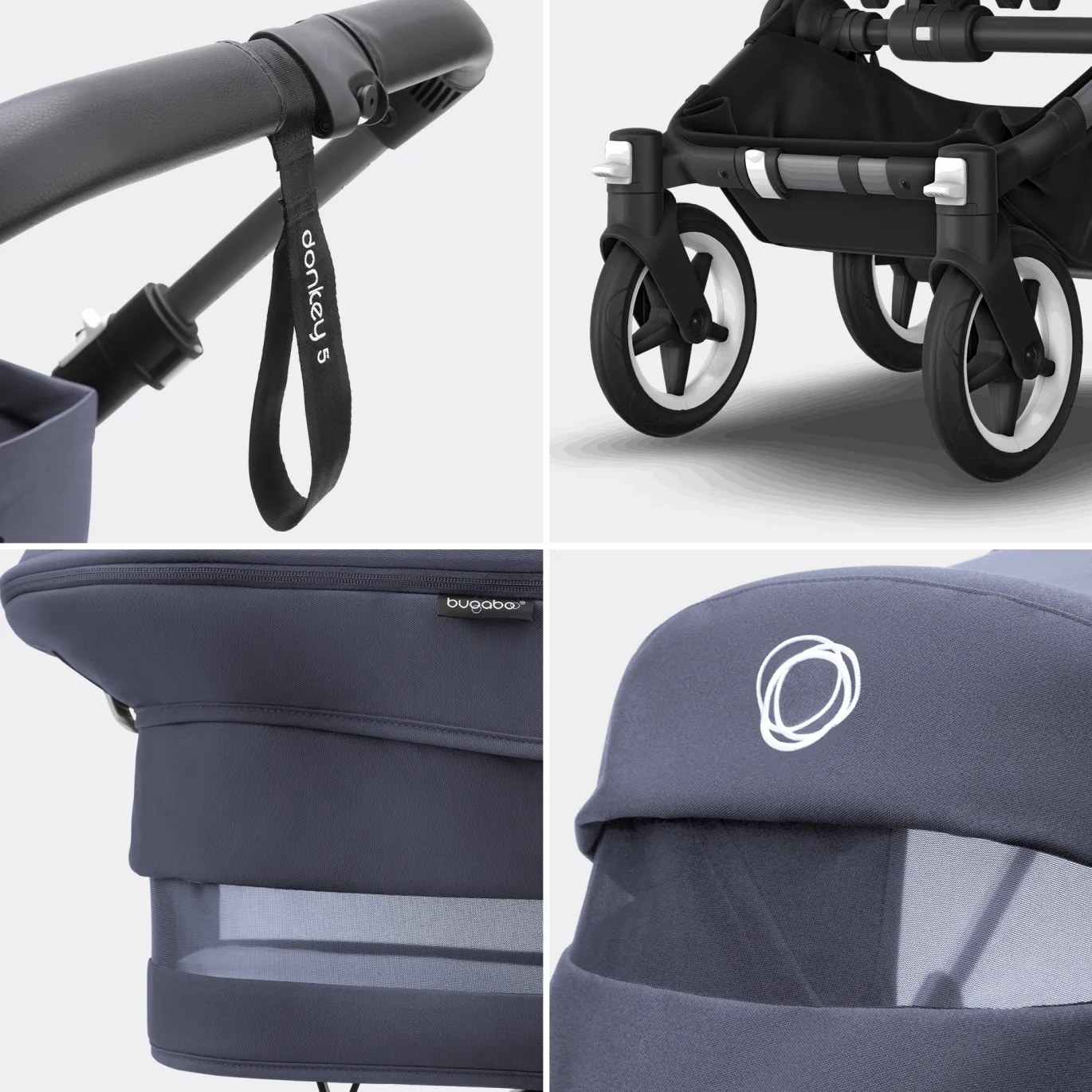Donkey 5 Mono-Kinderwagen, erweiterbar, Stormy Blue