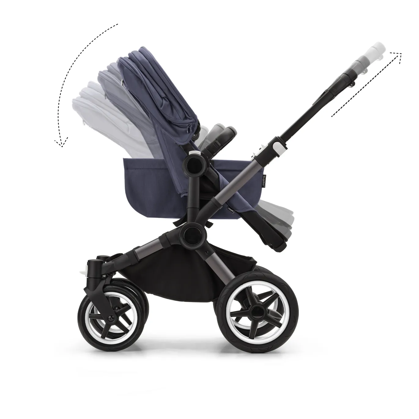 Donkey 5 Mono-Kinderwagen, erweiterbar, Stormy Blue