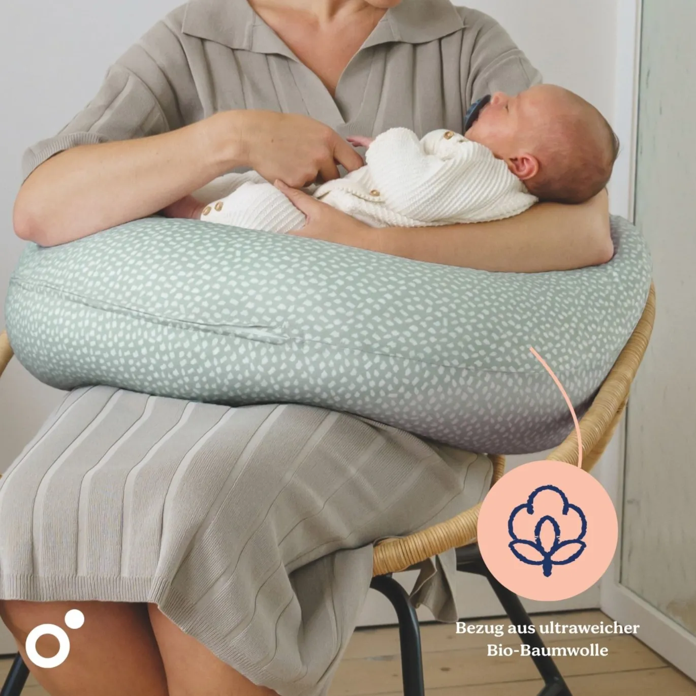 Doomoo Stillkissen BUDDY Cloudy Kaki 180cm