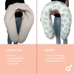 Doomoo Stillkissen BUDDY Cloudy Kaki 180cm