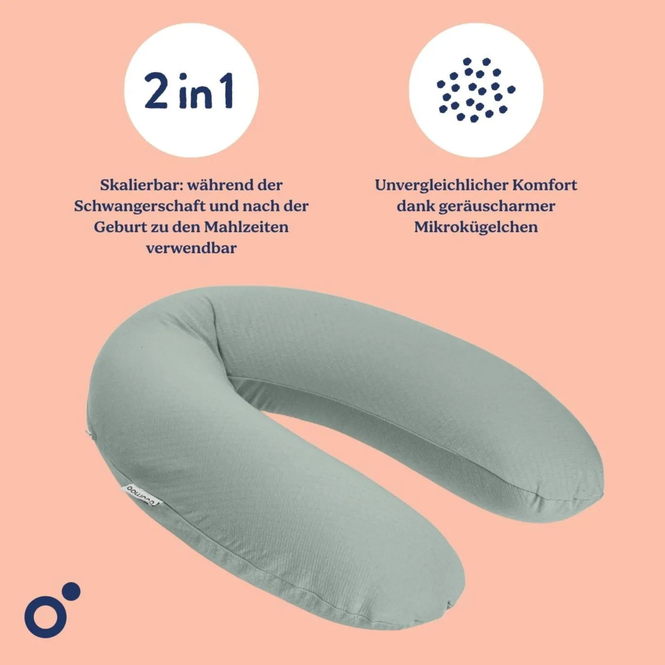 Doomoo Stillkissen BUDDY Tetra Green 180cm