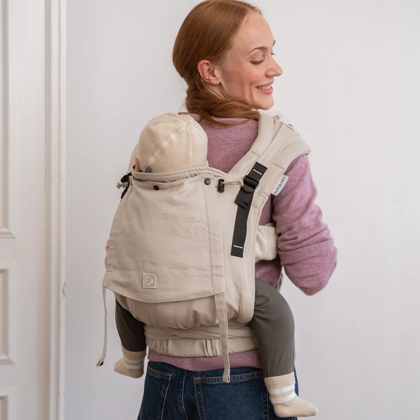 ELSA & EMIL Babytrage HUGIFY Halfbuckle Kängurubeige