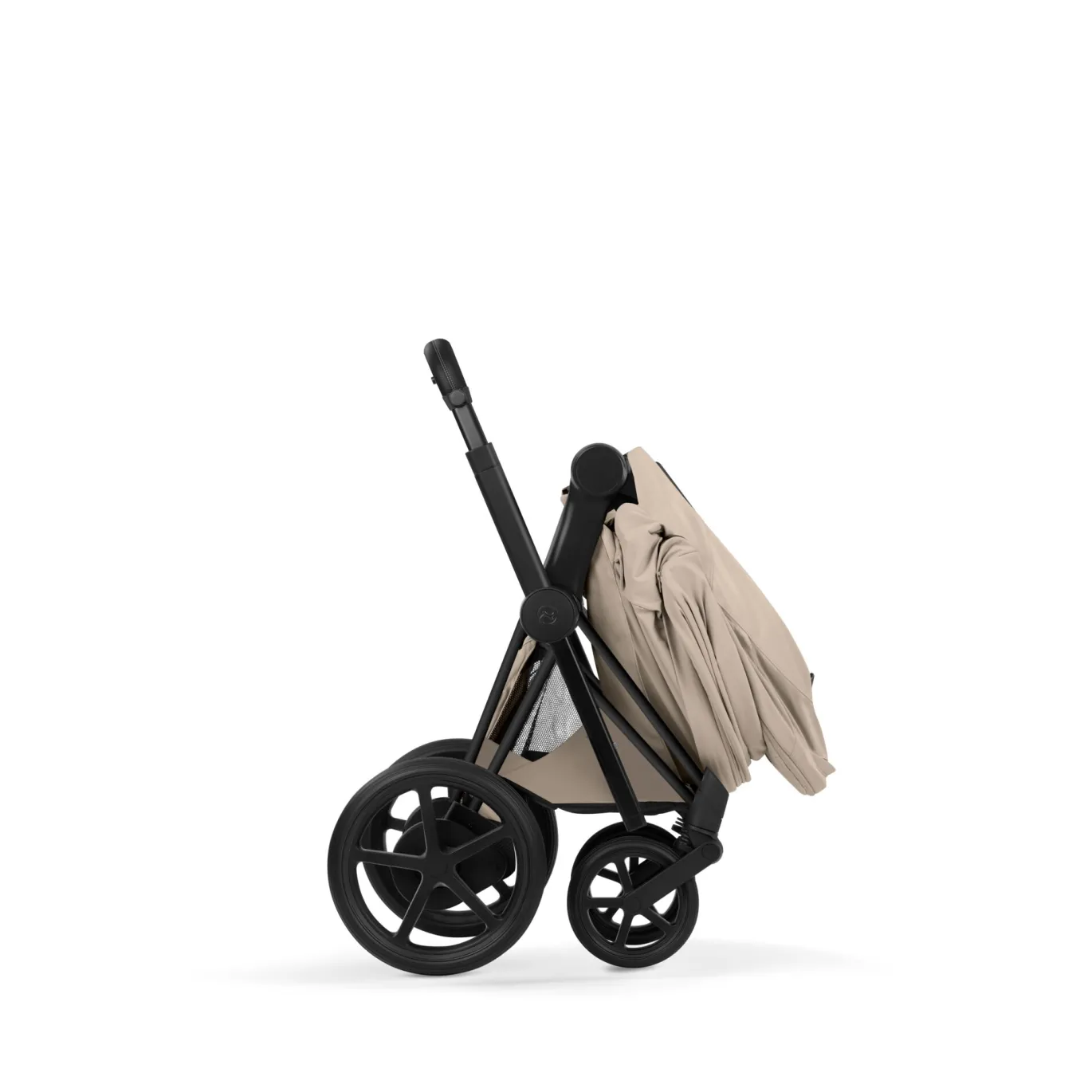e-Priam Comfort Cozy Beige mit Rahmen in Matt Black 26