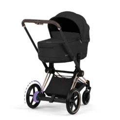 e-Priam Comfort Sepia Black mit Rahmen in Rosegold 26