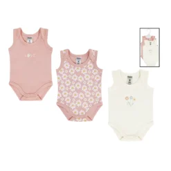 3er-Pack Kurzarmbodys Daisy