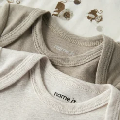 3er-Pack Langarmbody Animal Beige