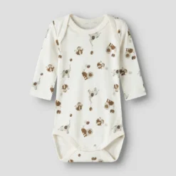 3er-Pack Langarmbody Animal Beige