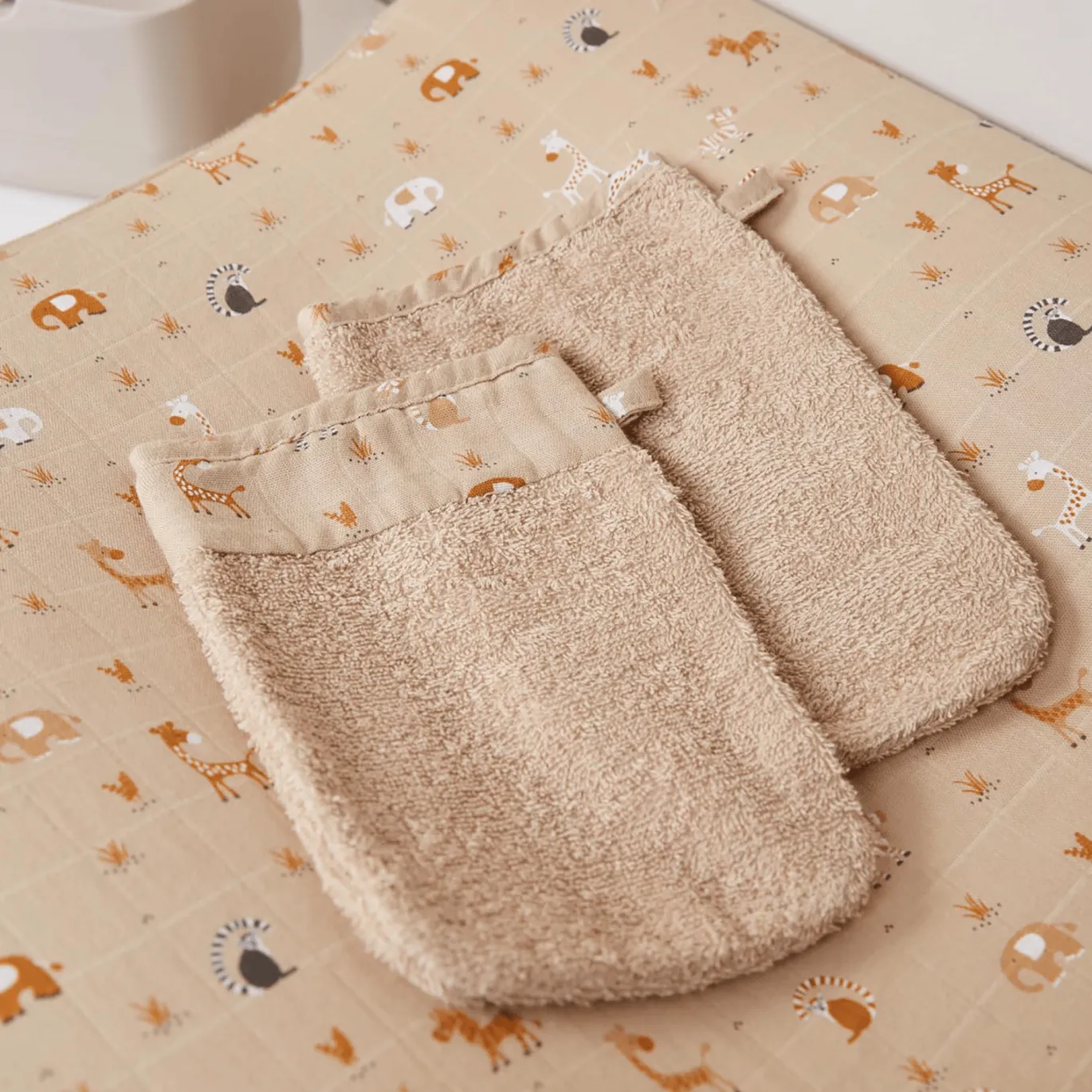 2er-Pack Waschhandschuh Steppe