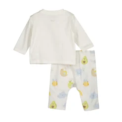 2er-Set Langarmshirt und Hose Clouds