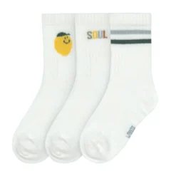 3er-Set Tennissocken Zitrone