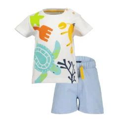 2er-Set T-Shirt und Shorts Beach