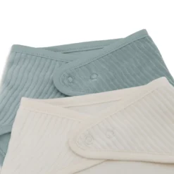 2er-Set Bandana Lätzchen Seagreen / Ivory