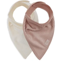 2er-Set Bandana Lätzchen Wild Rose / Ivory