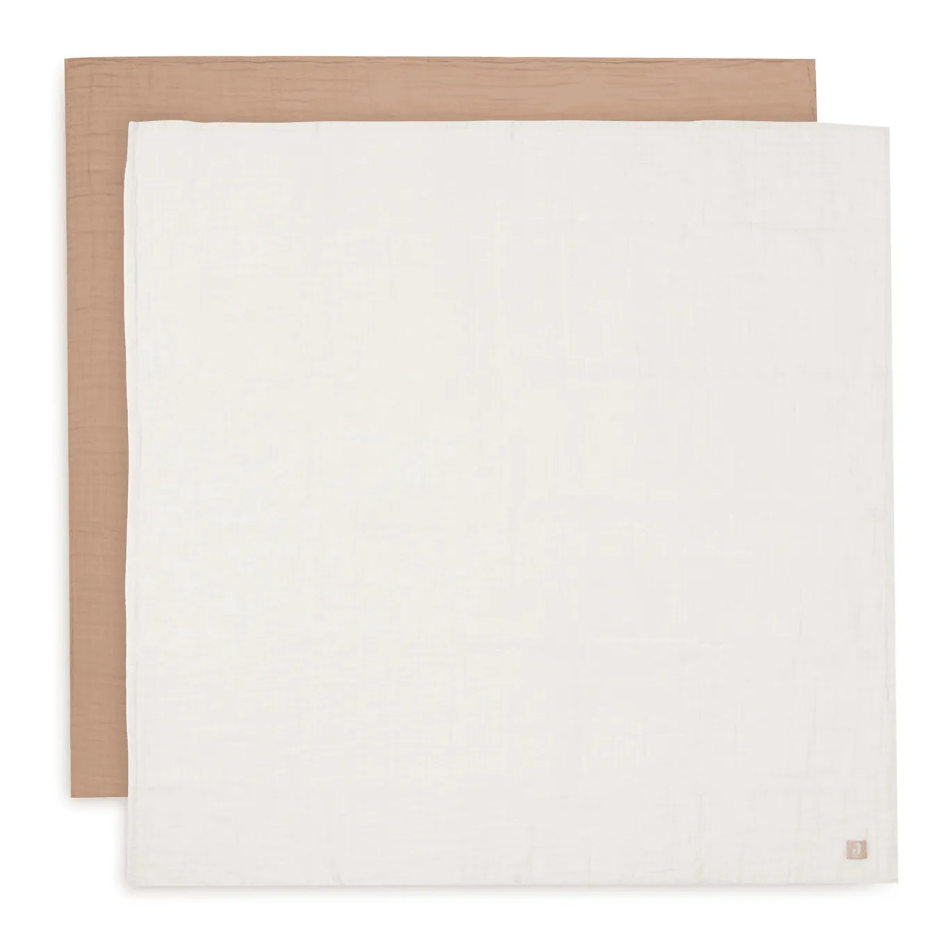2er Set Mulltücher Biscuit/Ivory 115 x 115 cm