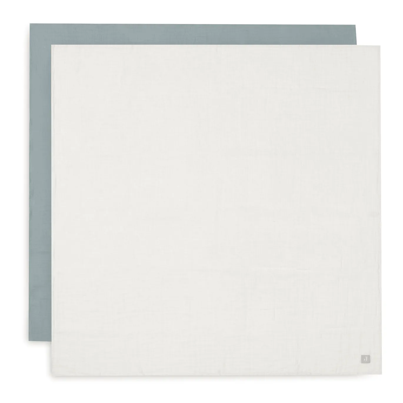 2er Set Mulltücher Seagreen/Ivory 115 x 115 cm