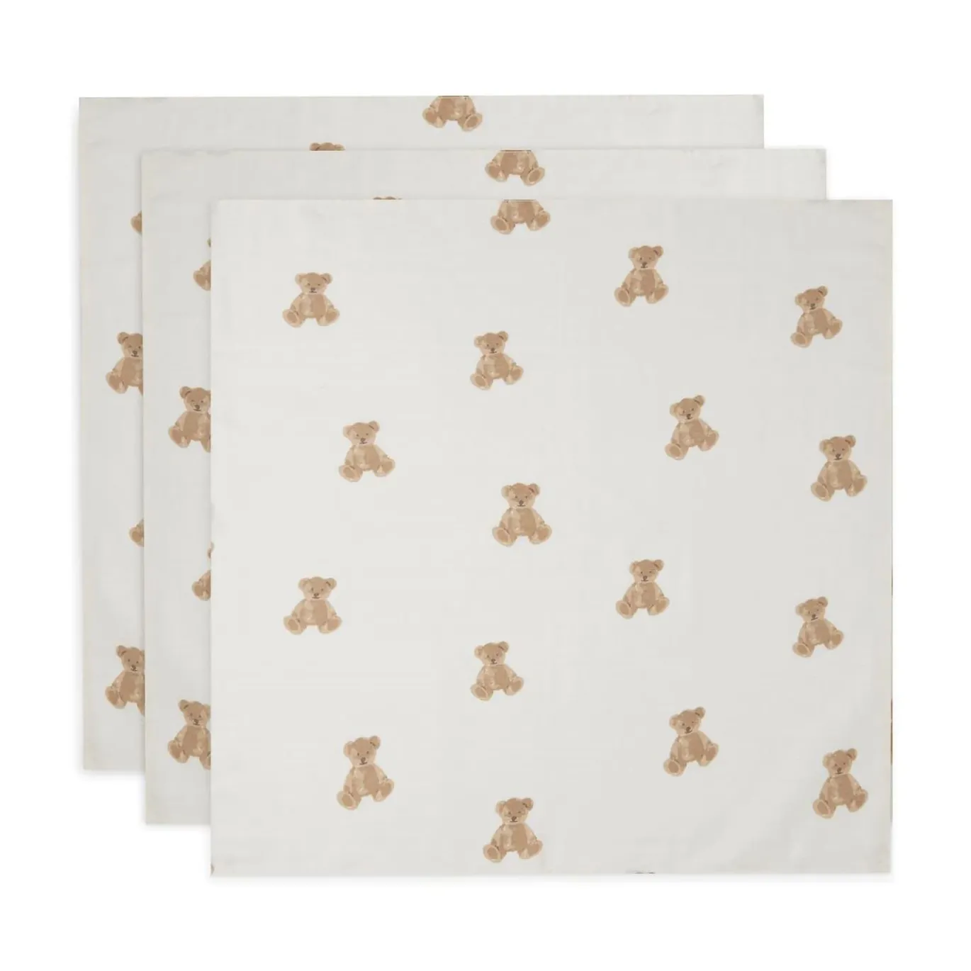3er-Set Mulltücher Teddy Bear 70 x 70 cm