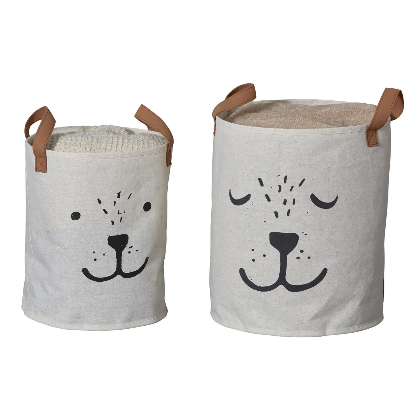 2er-Set Premium-Rundkörbe Hund