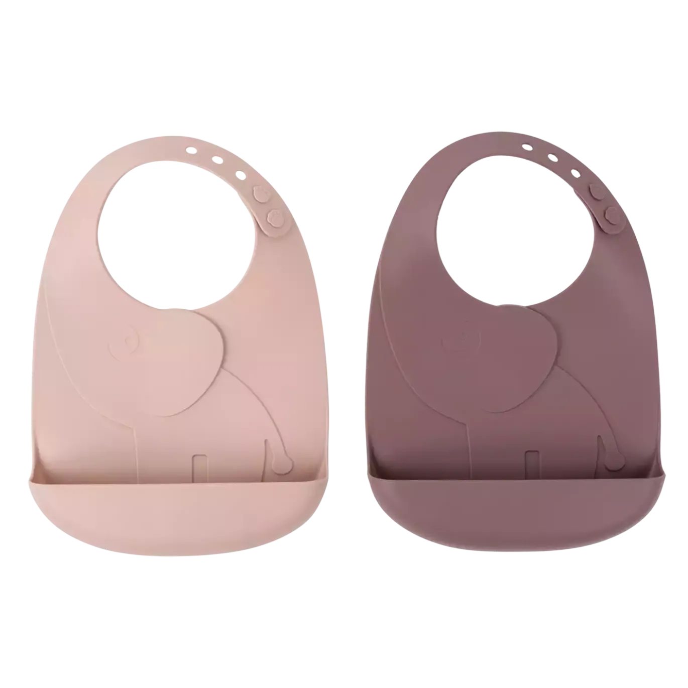 2er-Set Silikon-Lätzchen Peekaboo Elphee Puder