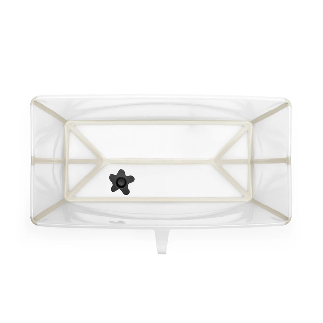 Flexi Bath® XL Transparent Sandy Beige mit hitzeempfindlichem Stöpsel