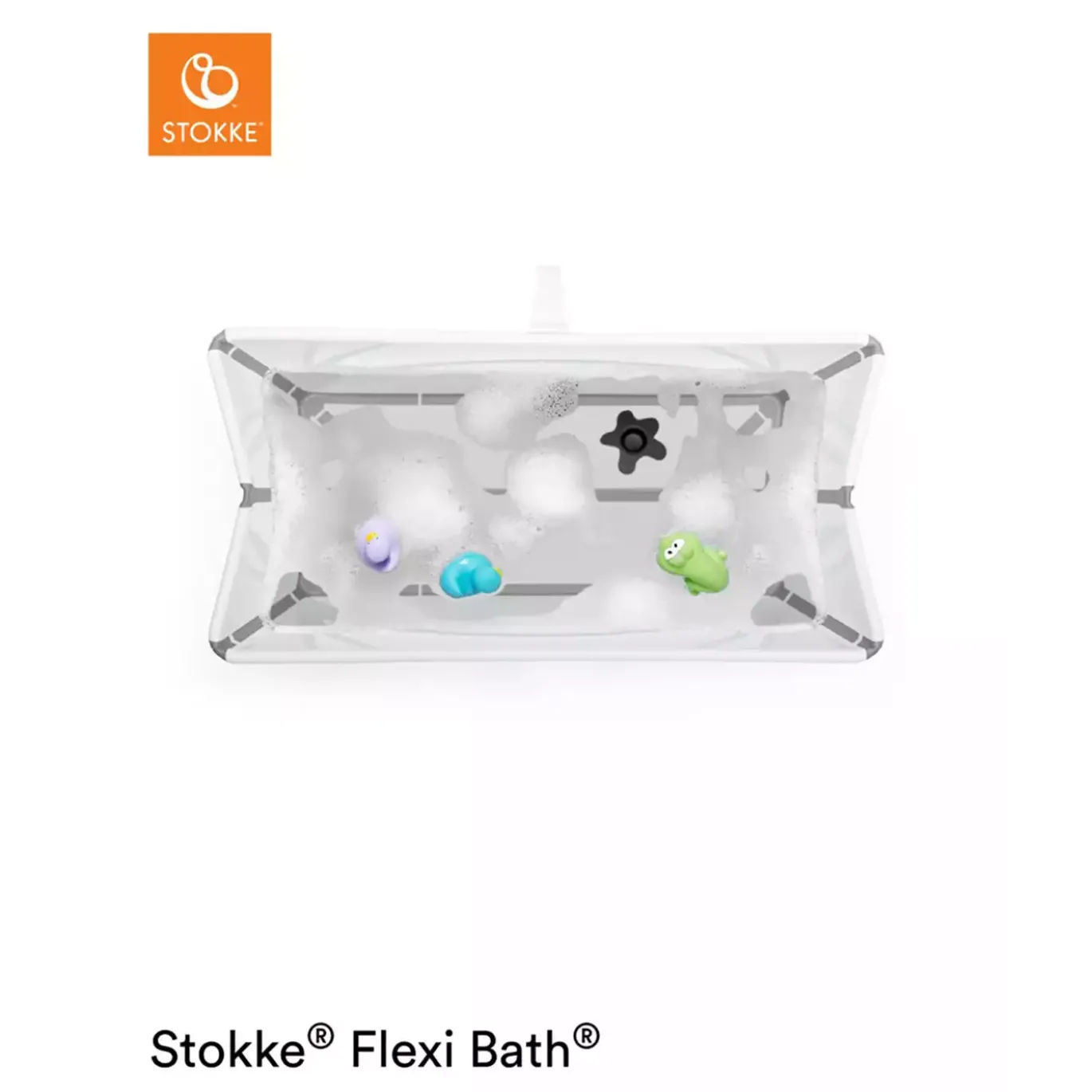 Flexi Bath® XL White mit hitzeempfindlichem Stöpsel