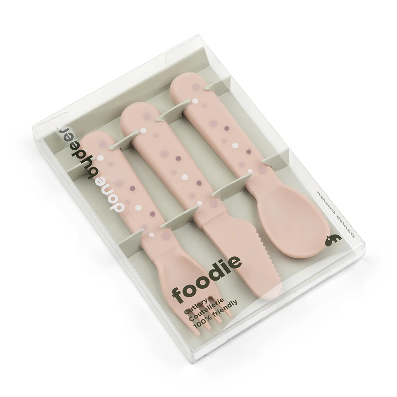 Foodie Besteck Set Happy Dots Rosa