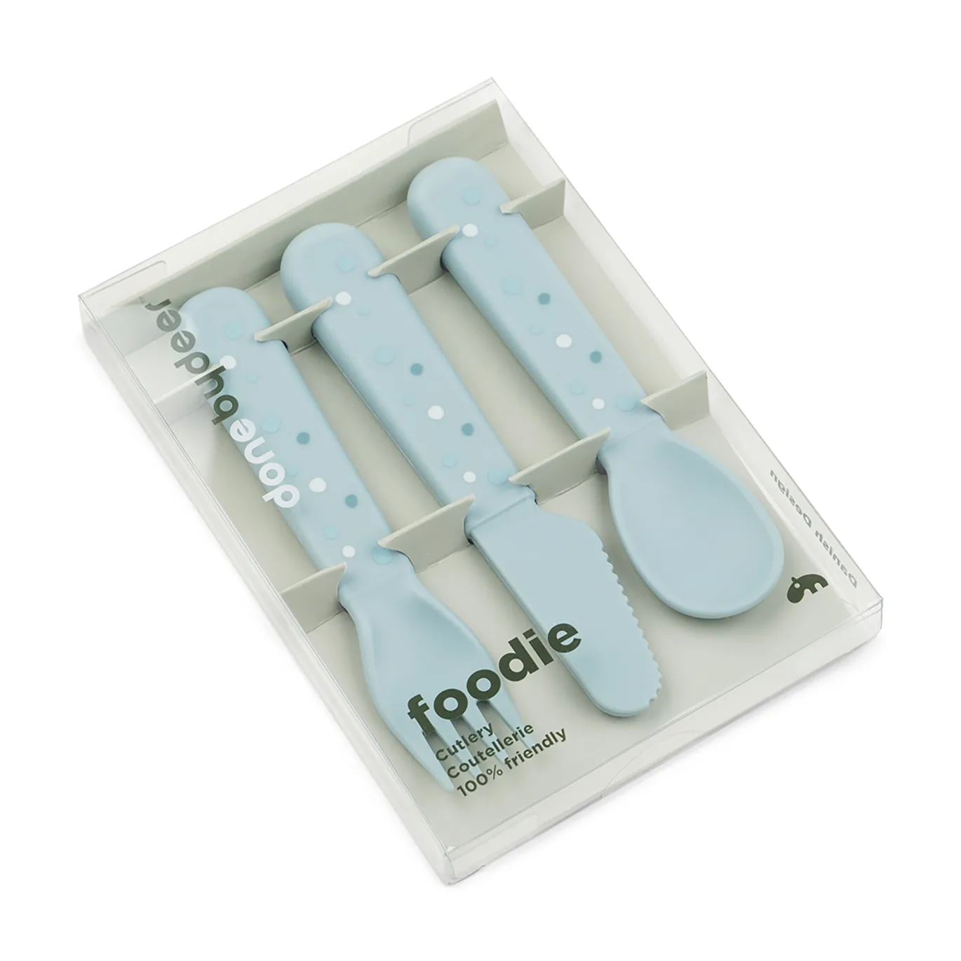 Foodie Besteckset Happy Dots Blau