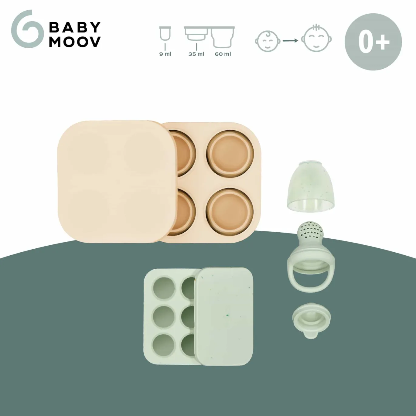 Gefrierbehälter für Babybrei & Fruchtsauger