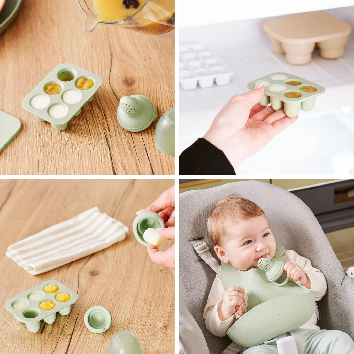Gefrierbehälter für Babybrei & Fruchtsauger