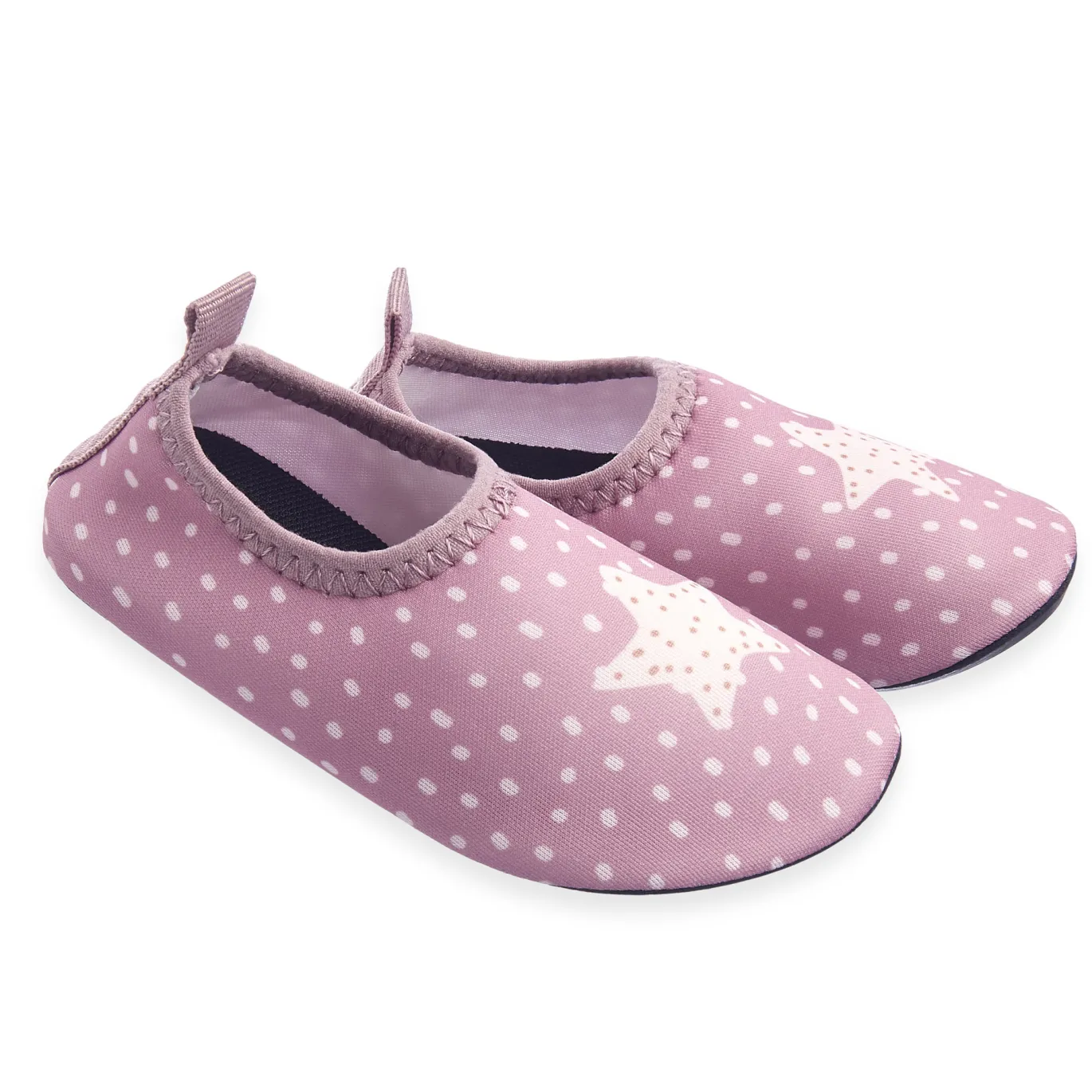 gepunktete Badeschuhe Stern