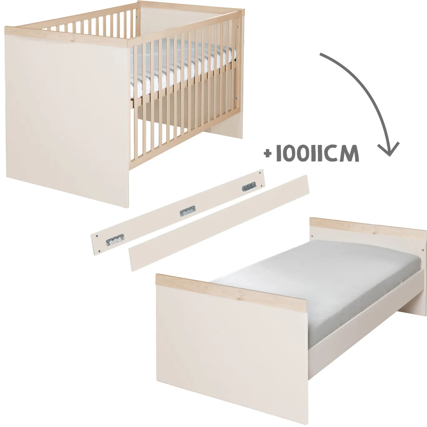 Gitterbett Elva in Cashmere