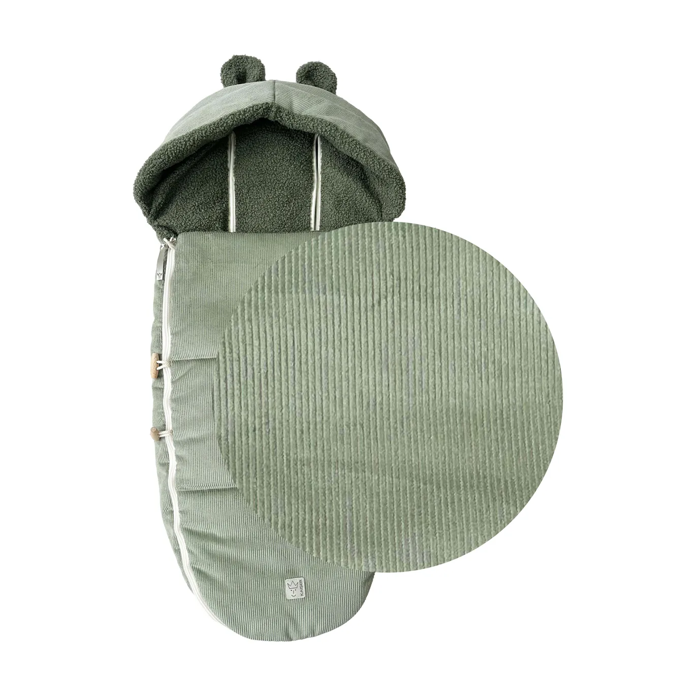 HAU KEA Fleece Fußsack Mineral Green