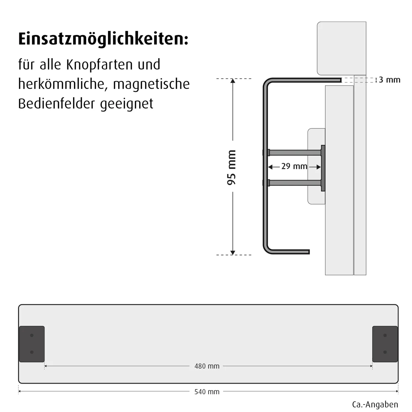 Herdknopf-Abdeckung