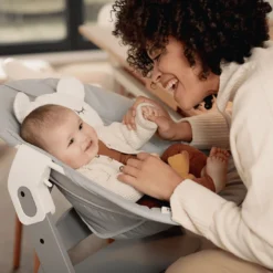 Hochstuhl mit Newborn Set Alpha Premium Nature Grey