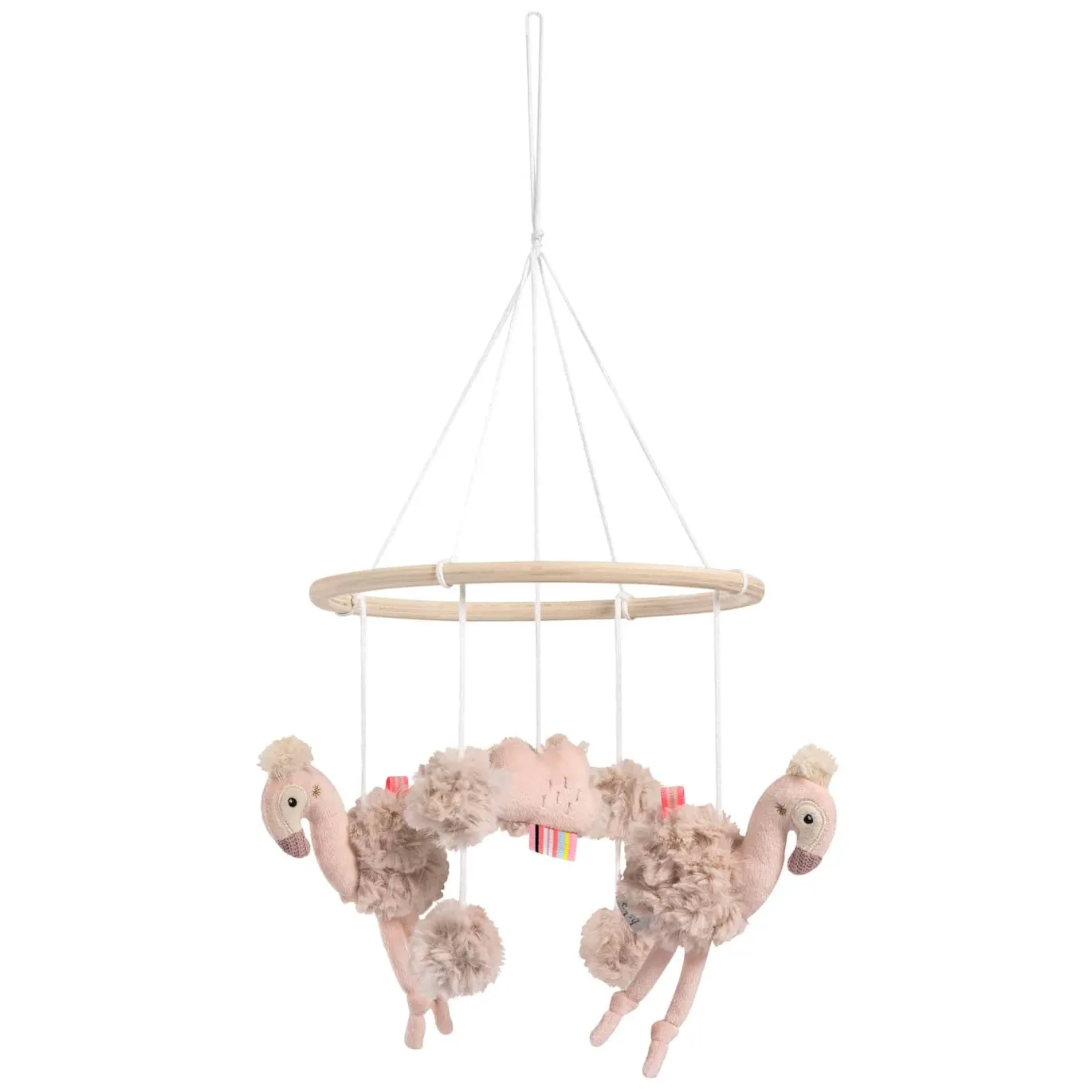Holz-Mobile Flamingo