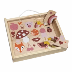 Holzpuzzle-Set Farben