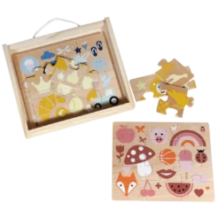 Holzpuzzle-Set Farben