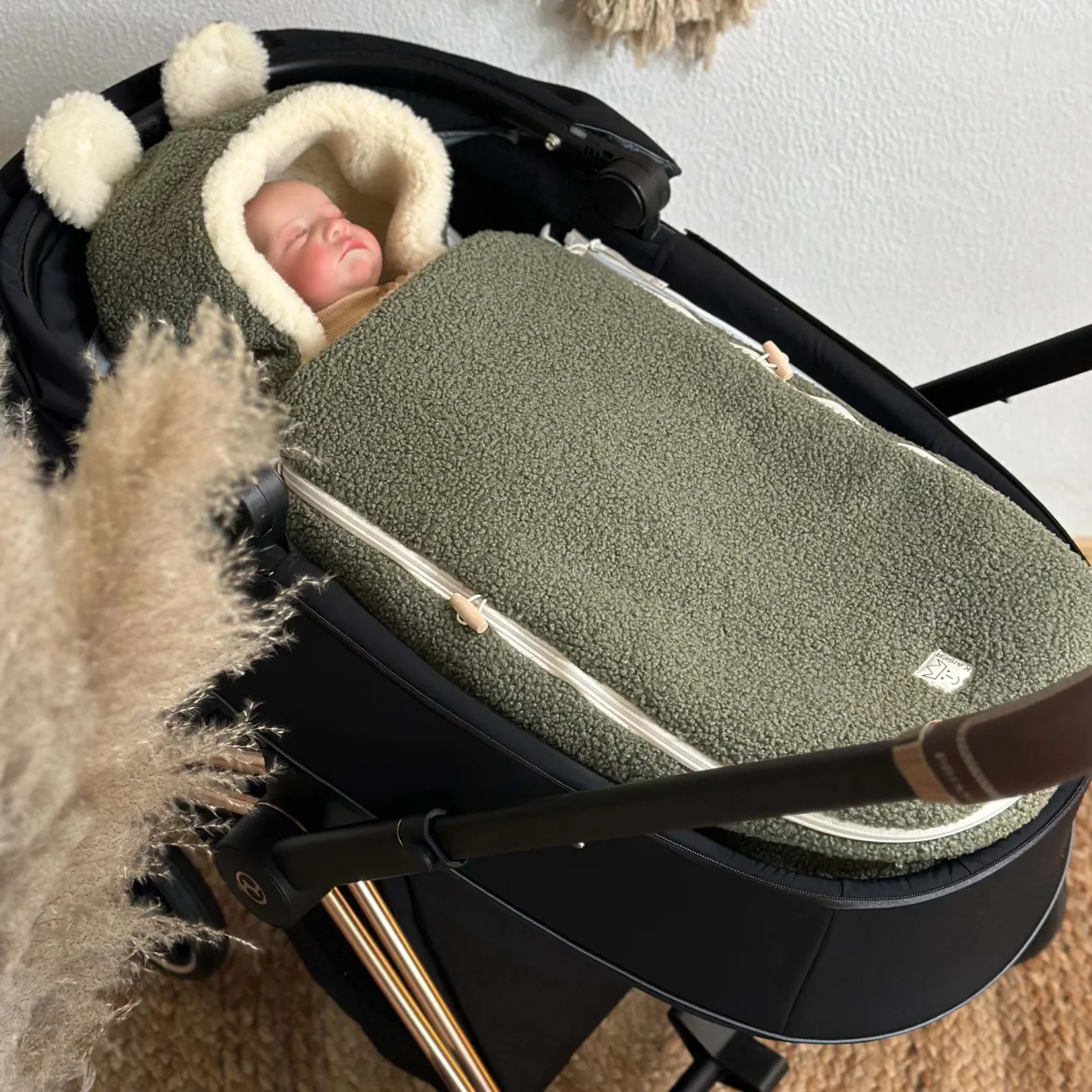 HUKKY Babyschalen Fußsack Mineral Green