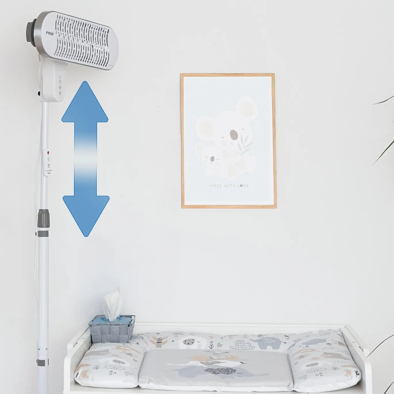 2in1 HeatCare+ Flex Wickeltisch-Wärmestrahler