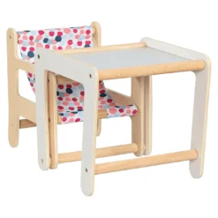 2 in 1 Puppenhochstuhl mit Tisch